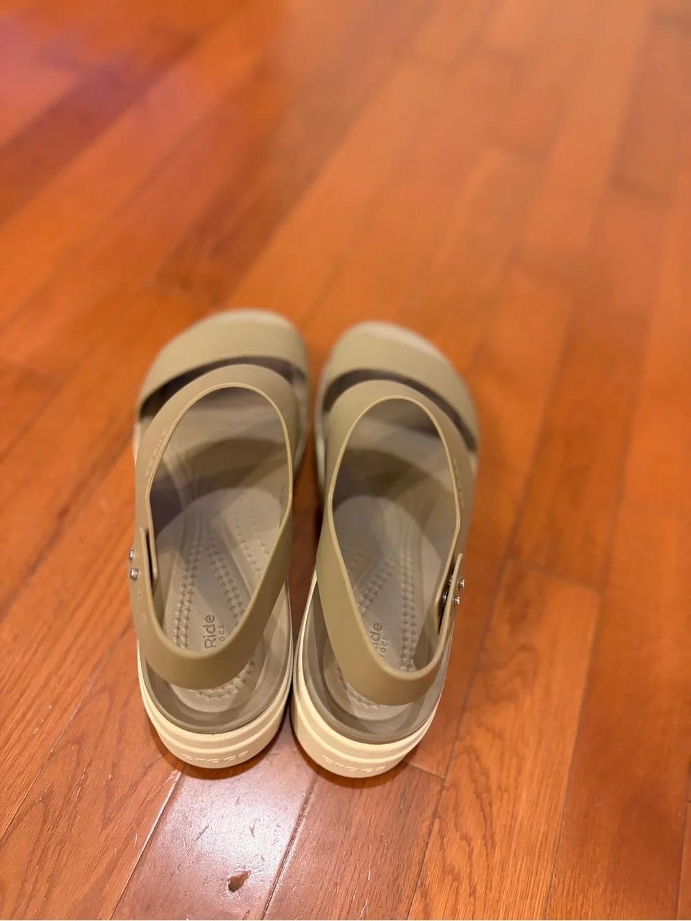 CROCS | Brooklyn Low Wedge Sandals- Khaki Bone